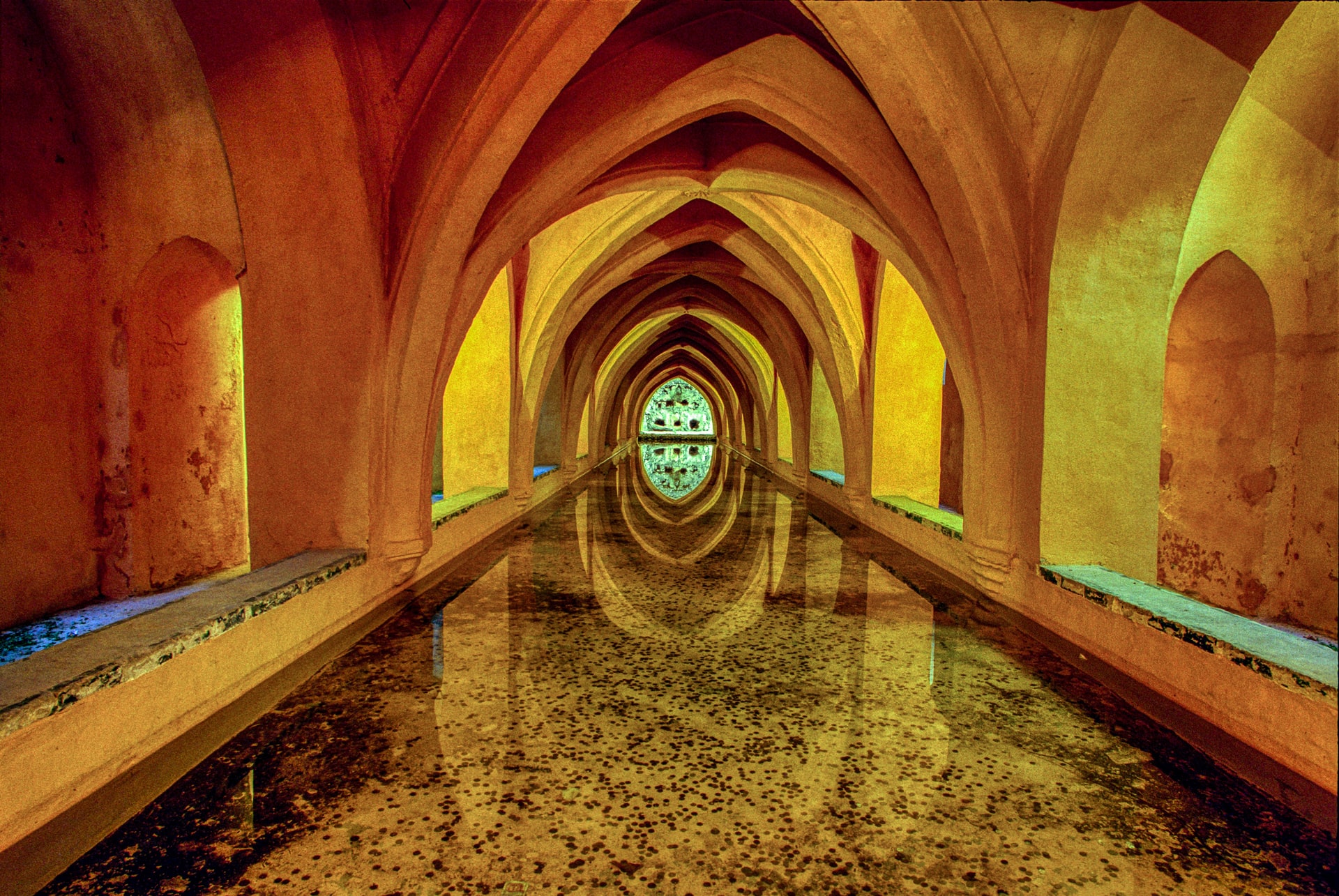 Baths of María Padilla in the Real Alcazar Palace in Seville, from https://unsplash.com/photos/FLyYPC73wgI